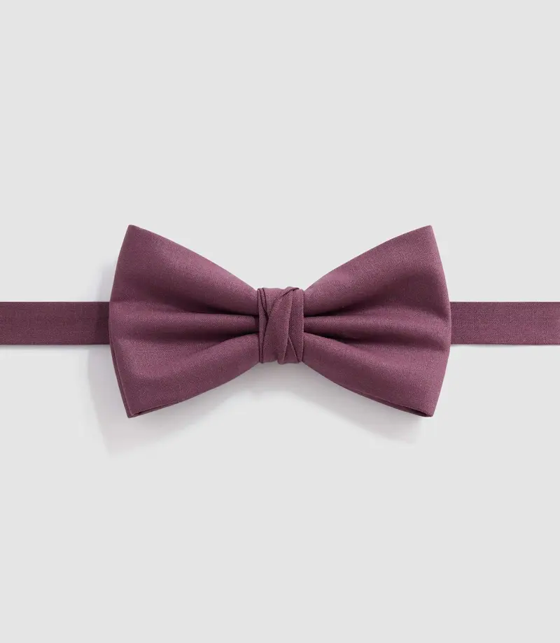 Nœud papillon en soie framboise