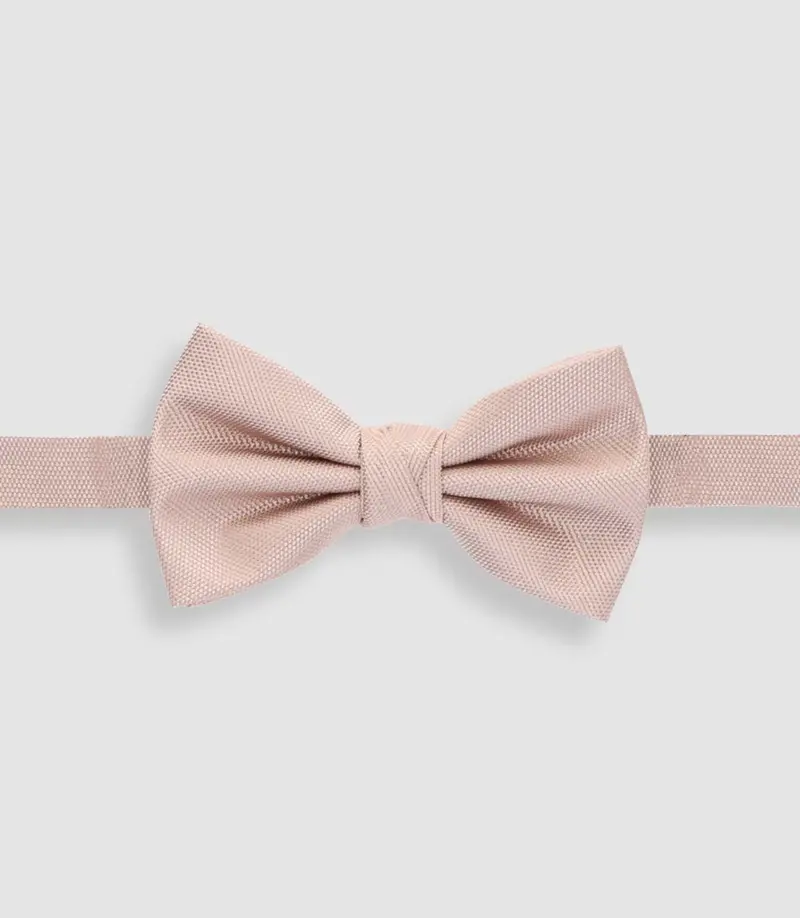 Nœud papillon en soie rose NPDUNDRA