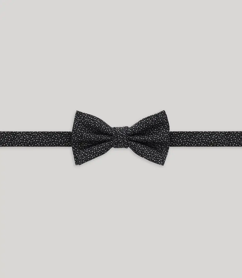 Nœud papillon fantaisie gris foncé