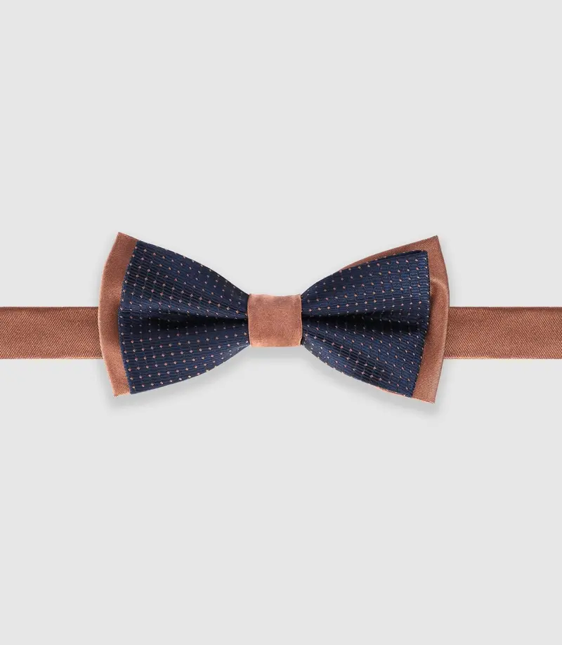 Nœud papillon marine et marron NPDUOTHIMEO
