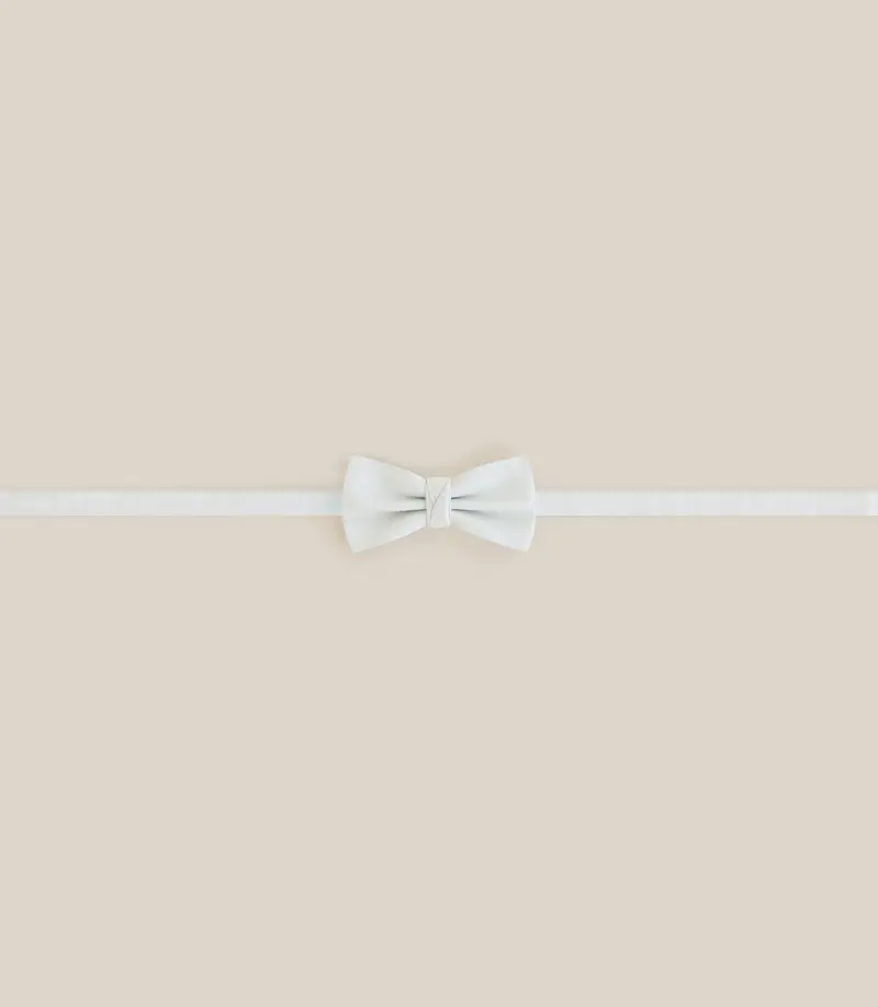 Noeud papillon tissu uni 100% lin vert eau