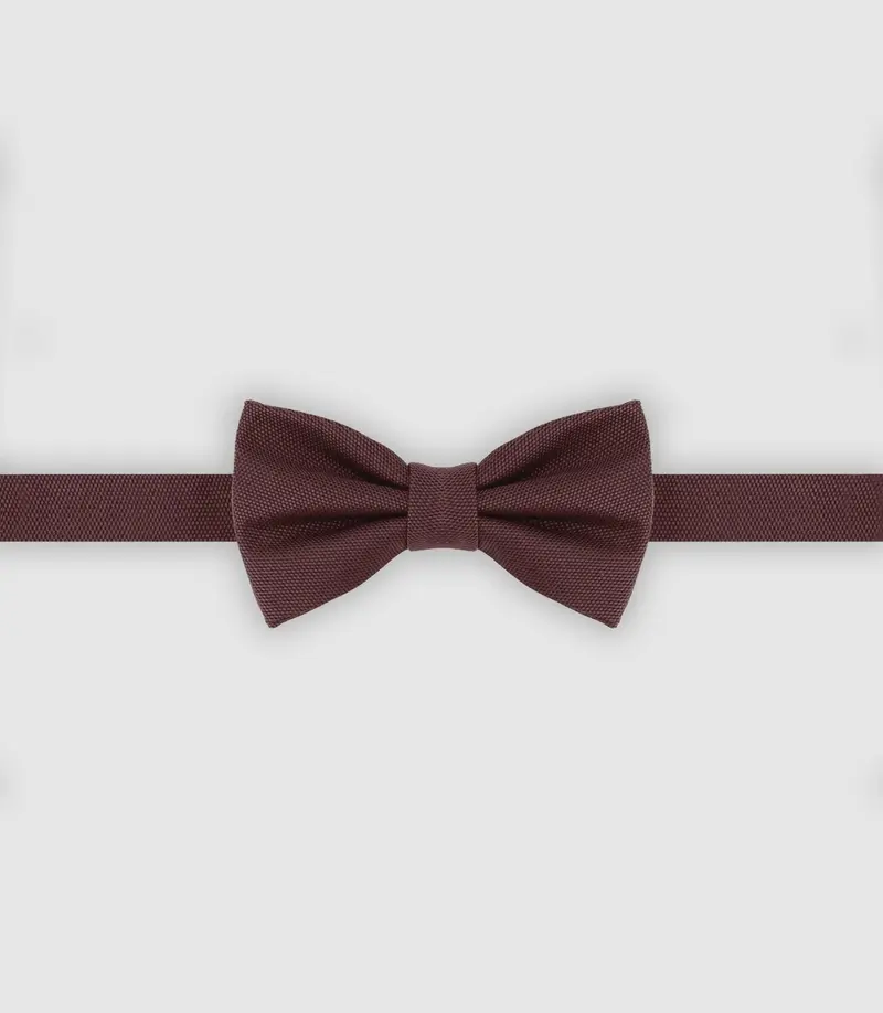 Nœud papillon uni bordeaux