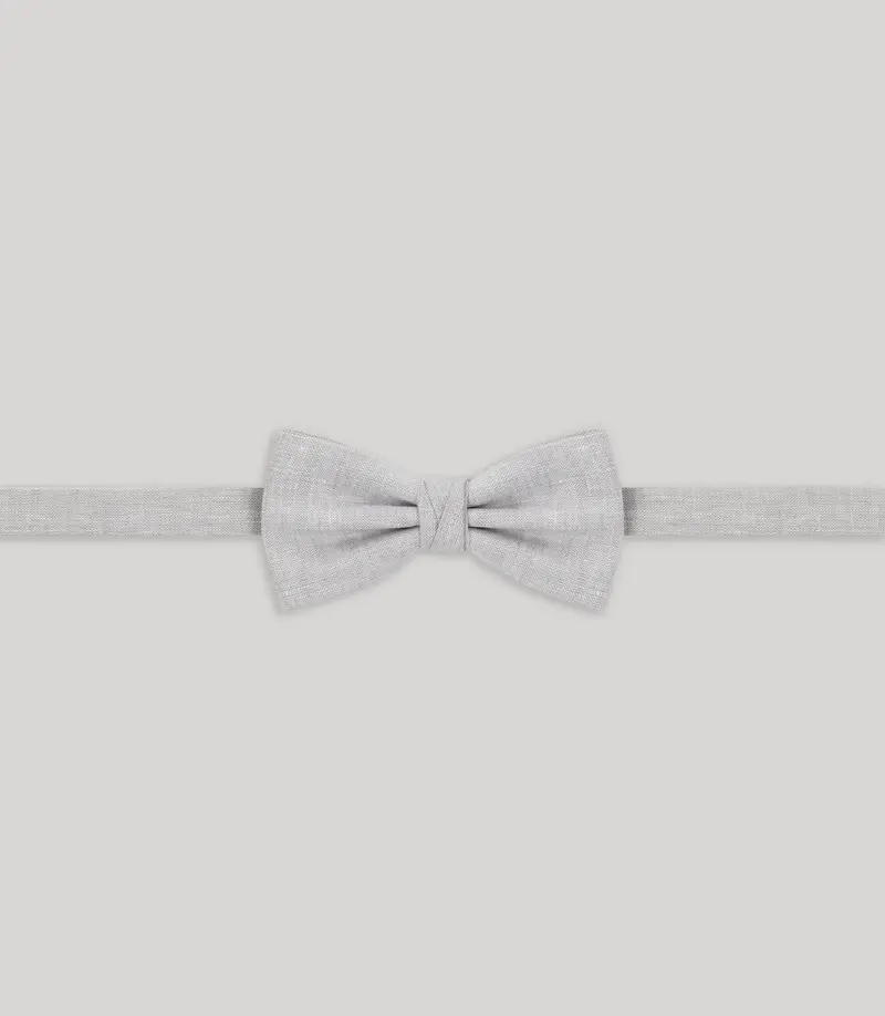 Nœud papillon uni gris