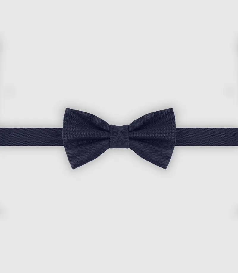 Nœud papillon uni marine