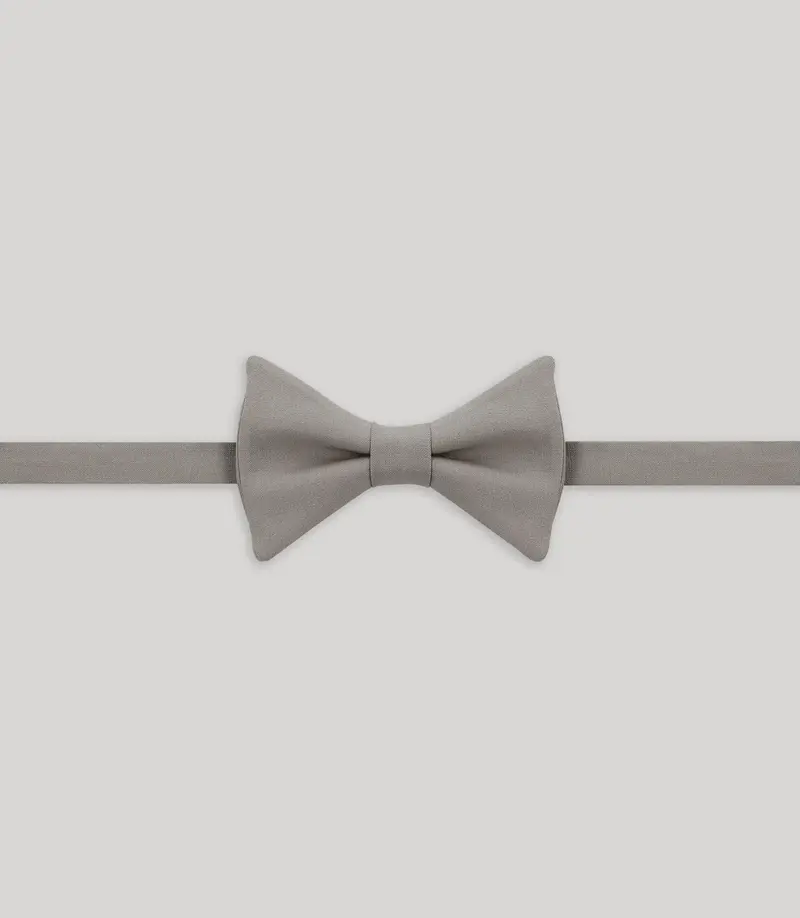 Nœud papillon uni taupe