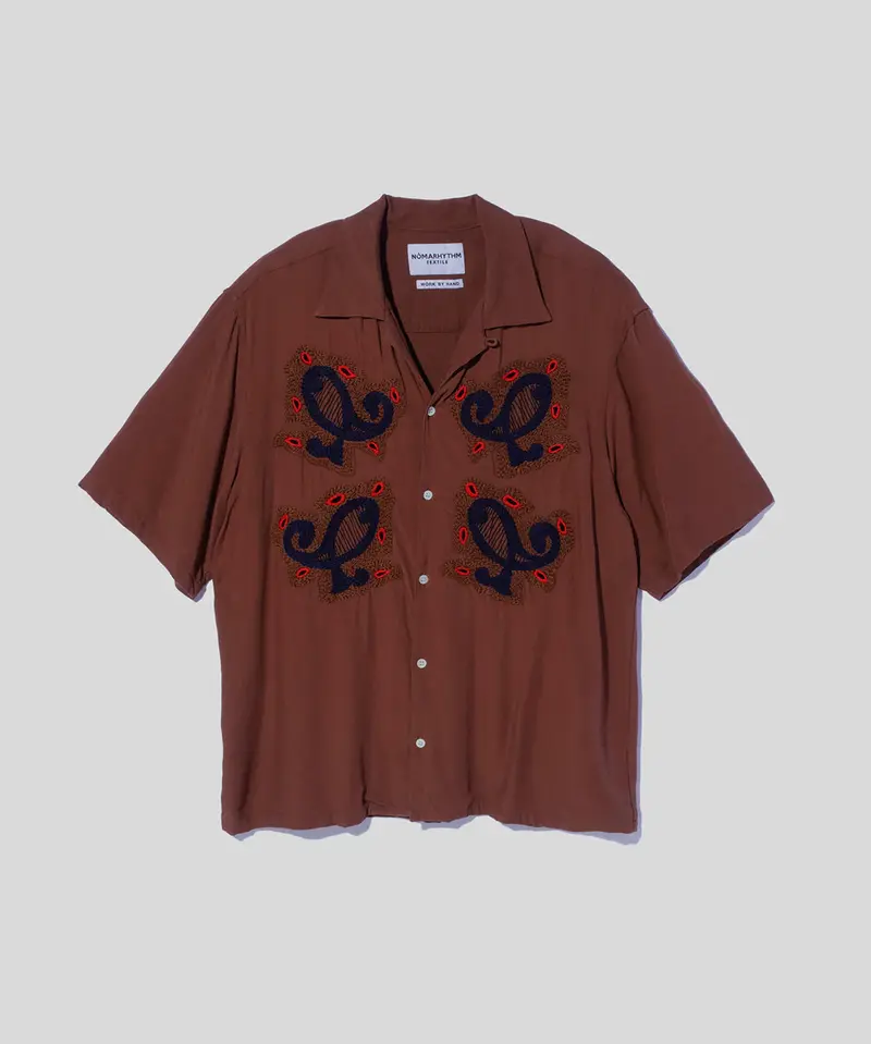 Nomarhythm Textile Paisley Embroidery Shirt