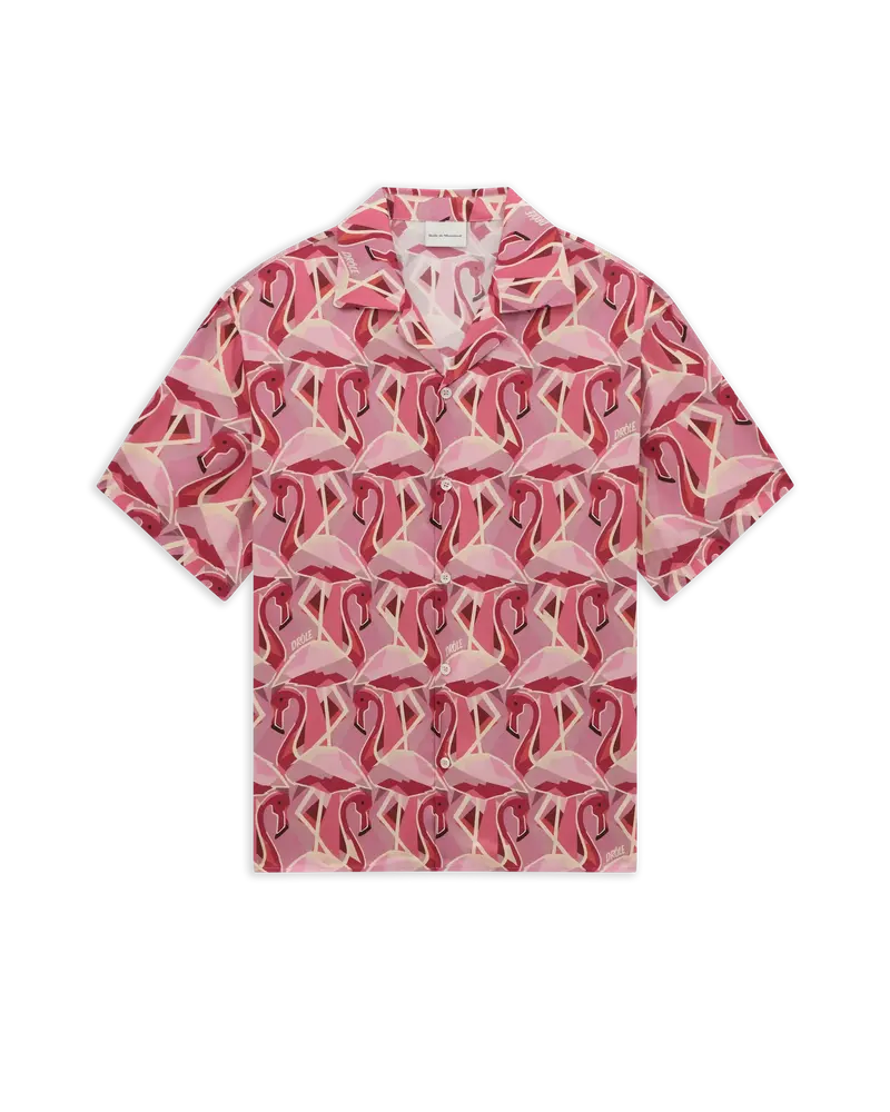 Notcha Short Sleeve Shirt Flamingo Print