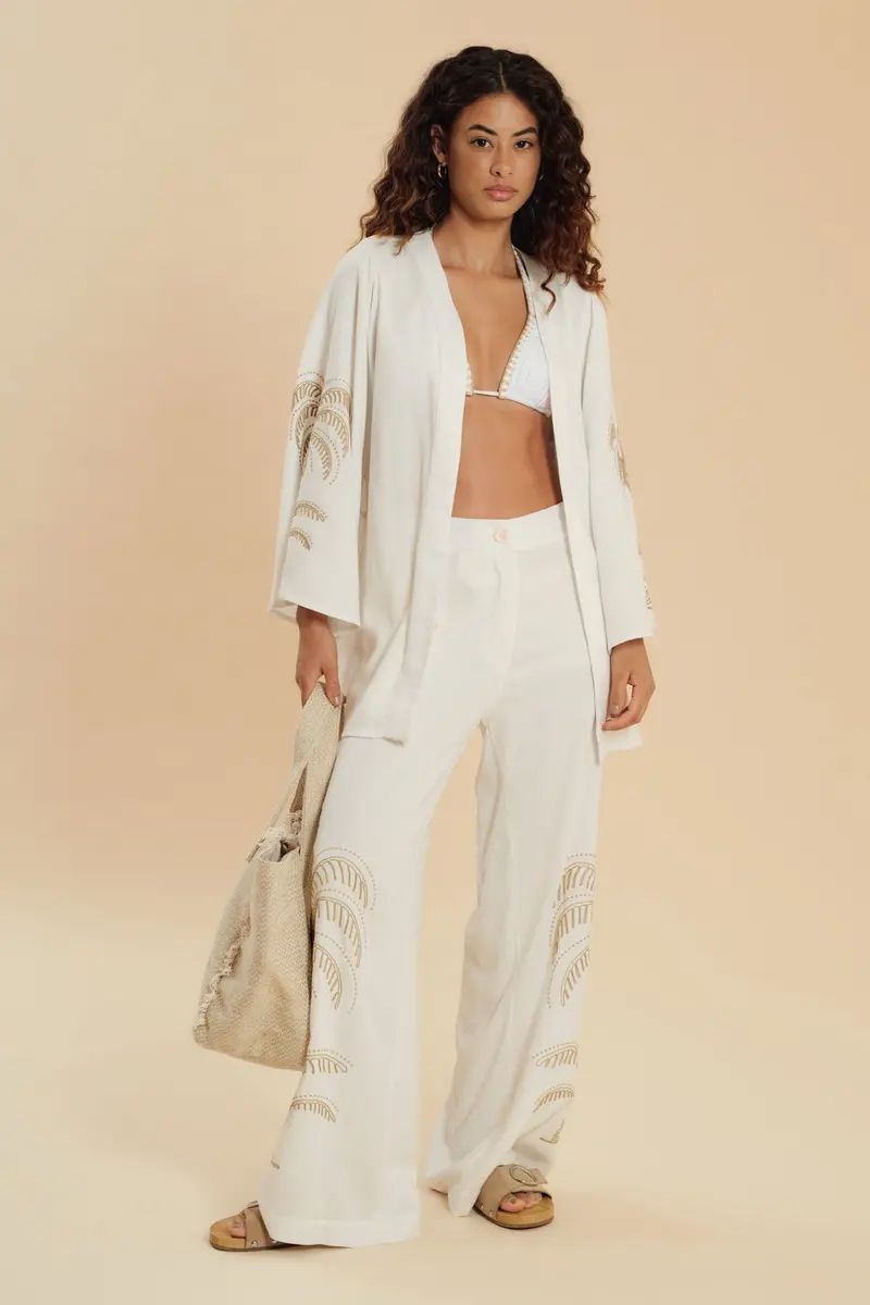Offwhite Kimono Tropical
