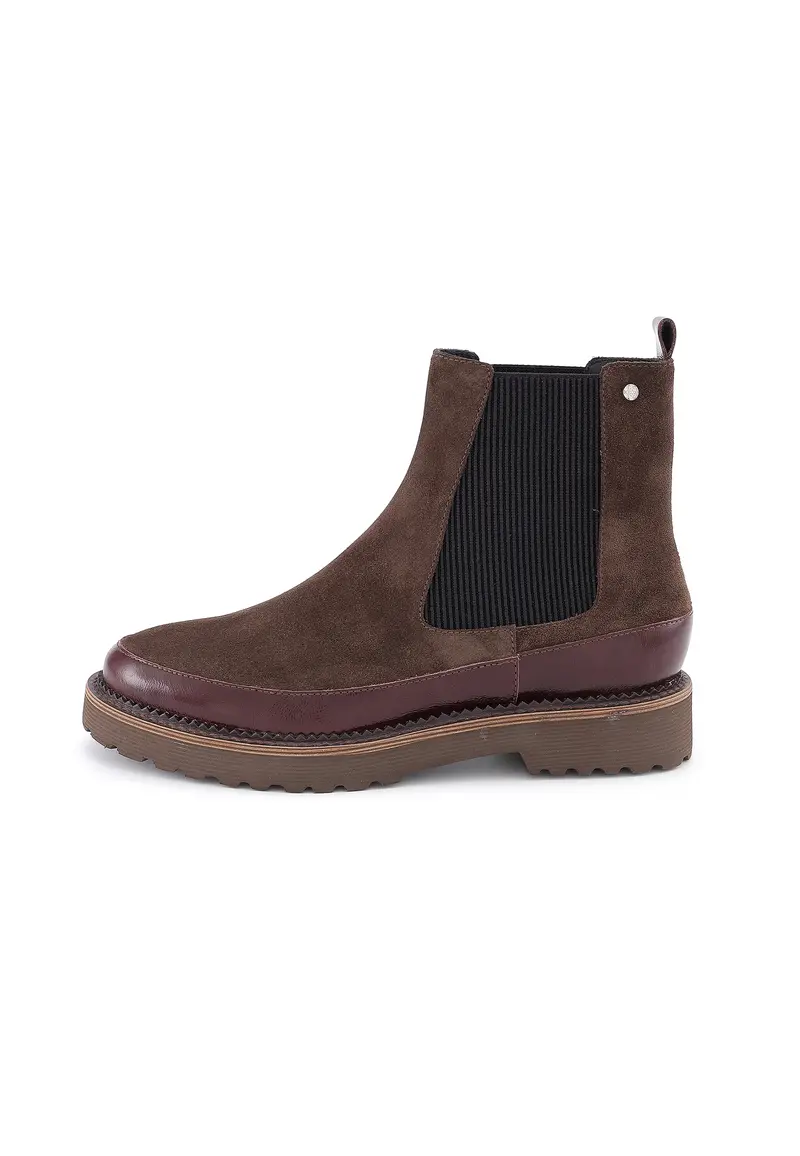 OLIVIA - Bottines Chelsea en Croûte de Cuir Marron