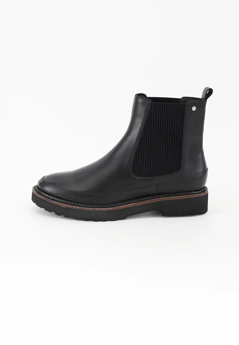 OLIVIA - Bottines Chelsea en Cuir Lisse Noir