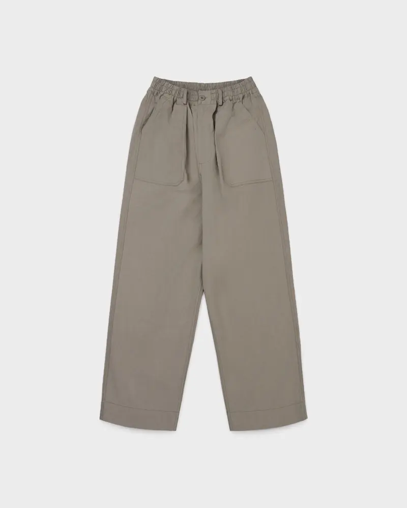 One Tuck Wide Fatigue Pants Beige