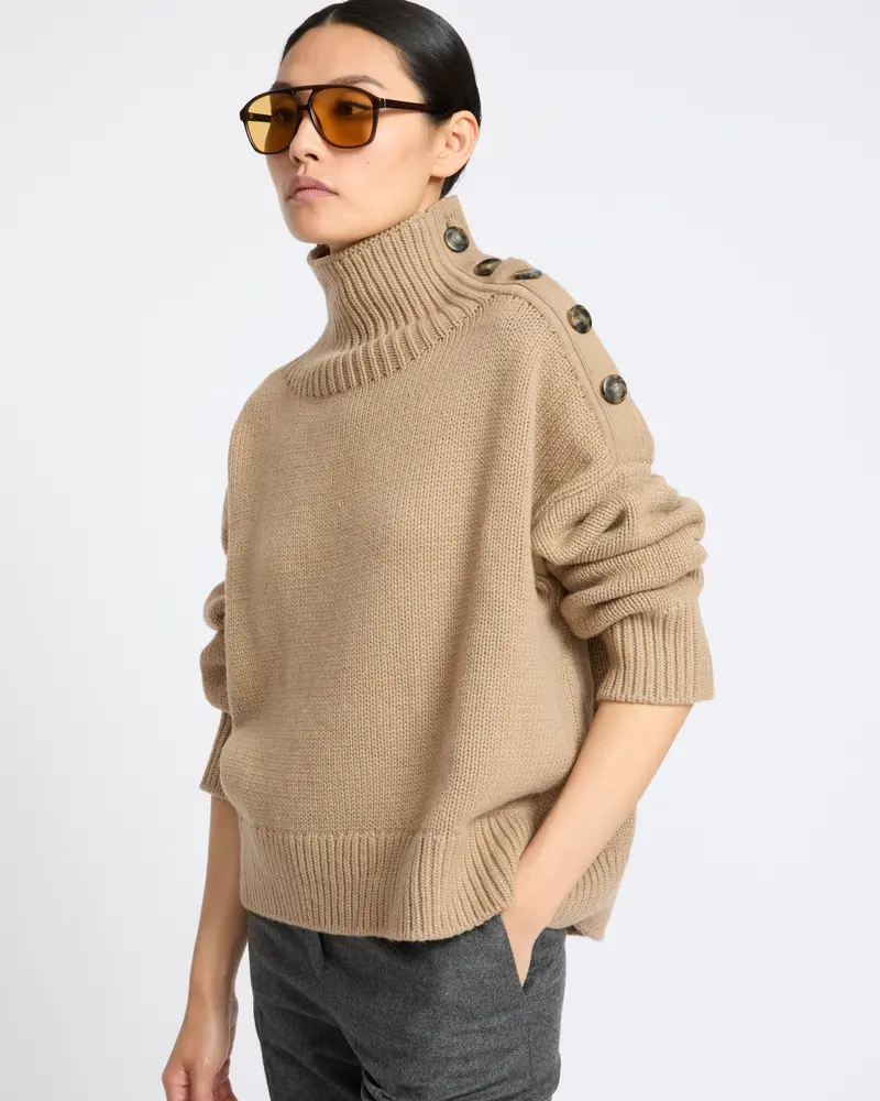 Oversized cashmere wool knit jumper