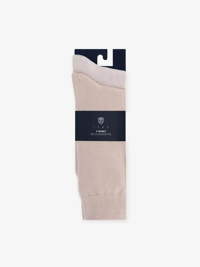 Pack de 2 chaussettes beige