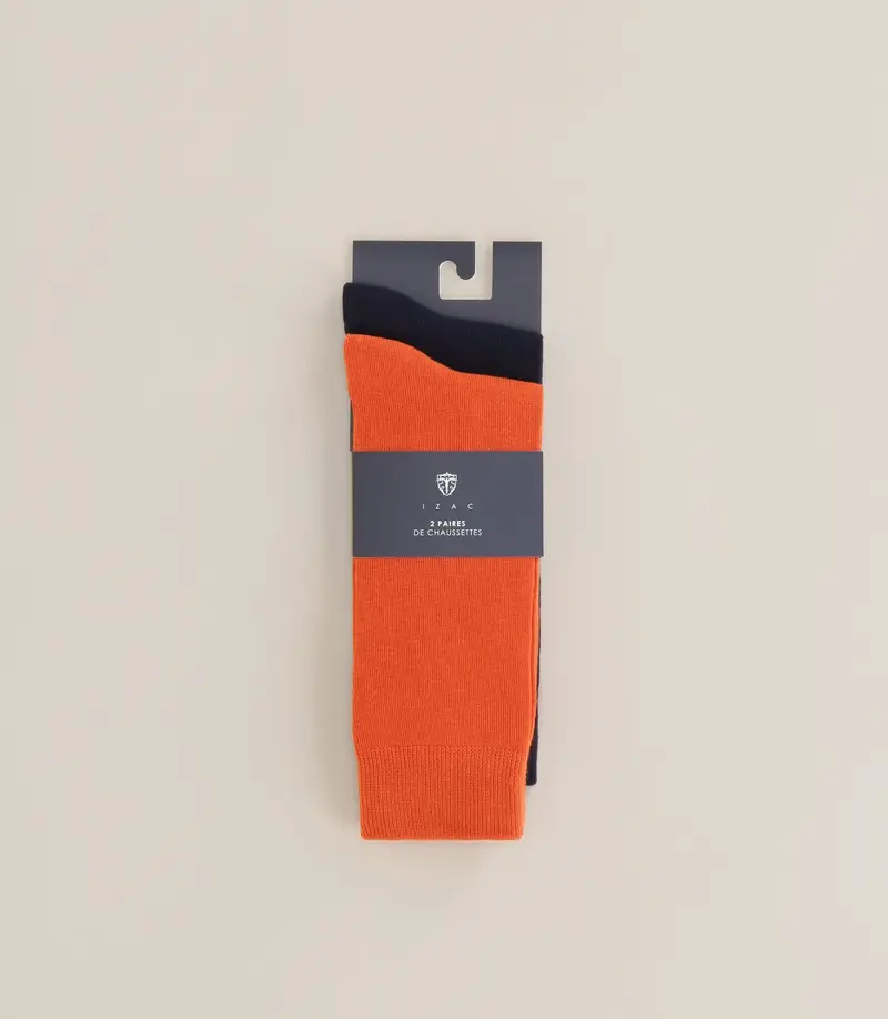 Pack de 2 chaussettes orange