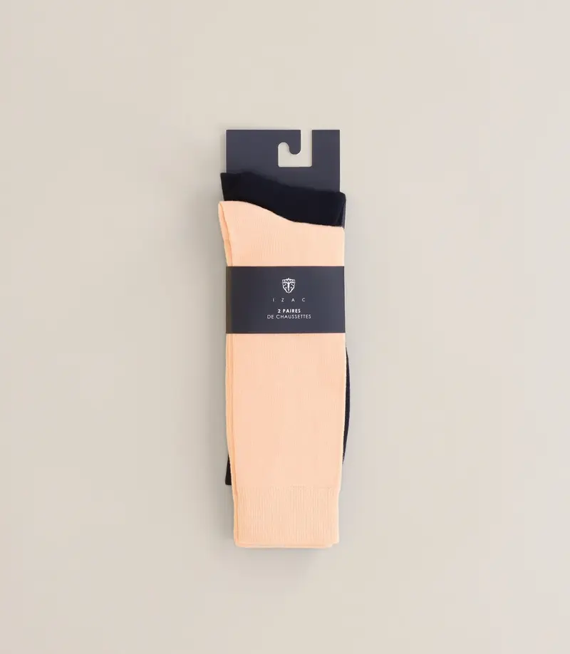 Pack de 2 chaussettes peche