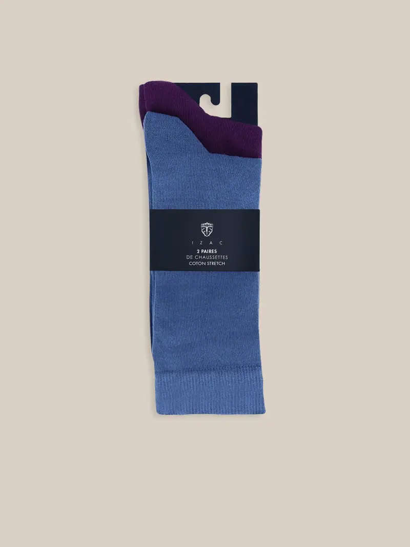 Pack de 2 chaussettes violet