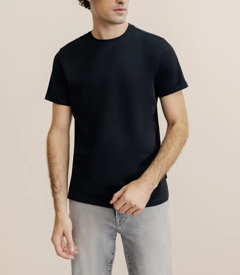 Pack de 2 t-shirts col rond noir et blanc