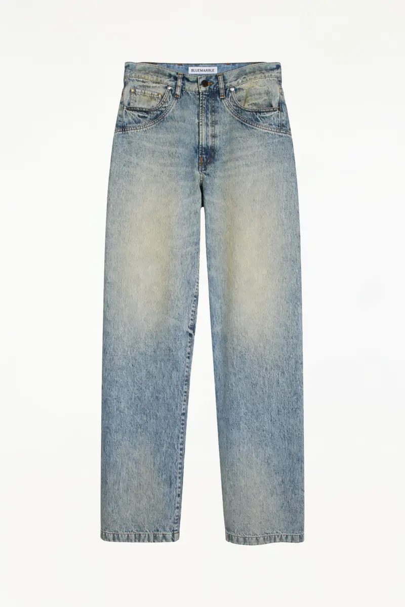 Panelled Denim Pants
