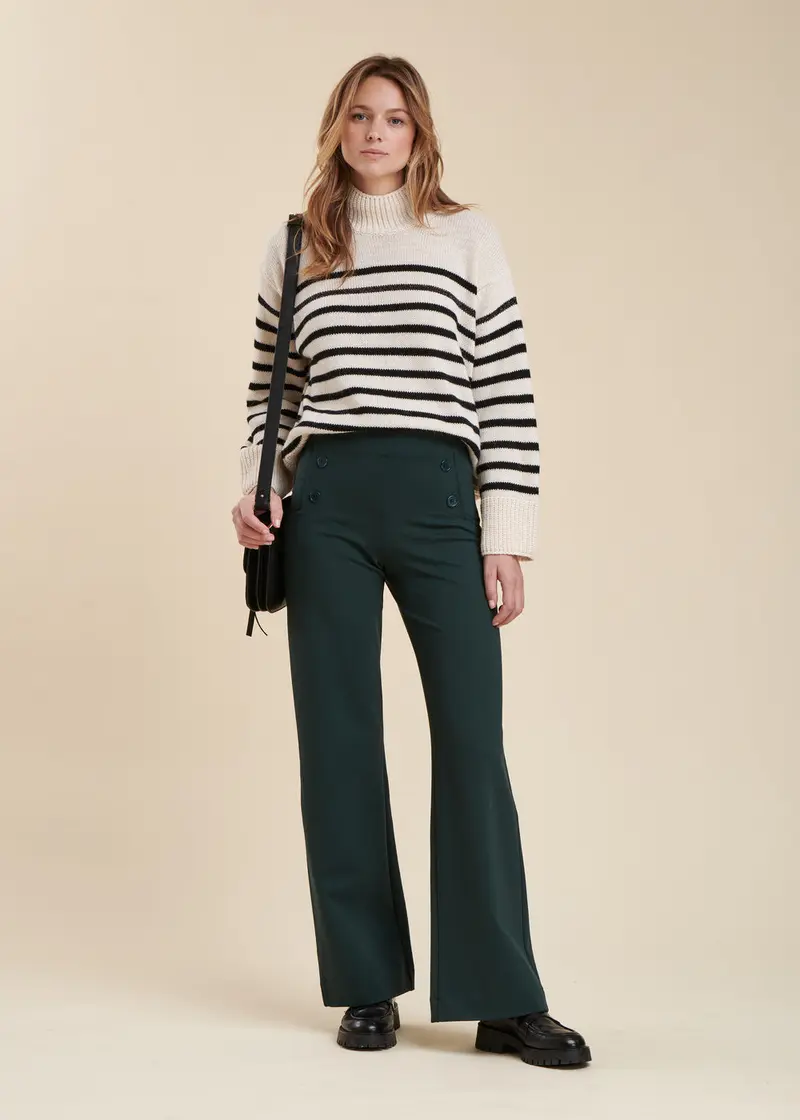 Pantalon à pont en jersey milano