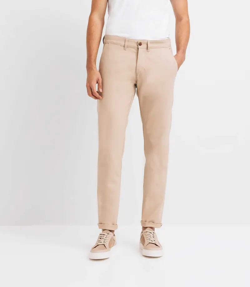 Pantalon armuré beige foncé