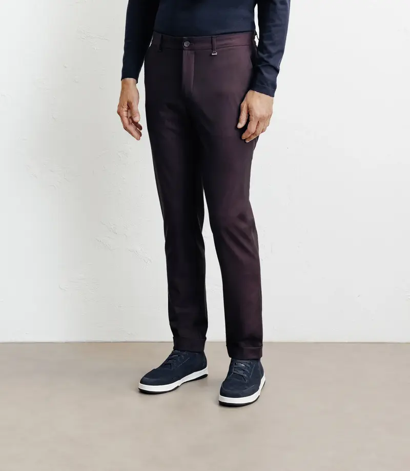 Pantalon armuré bordeaux