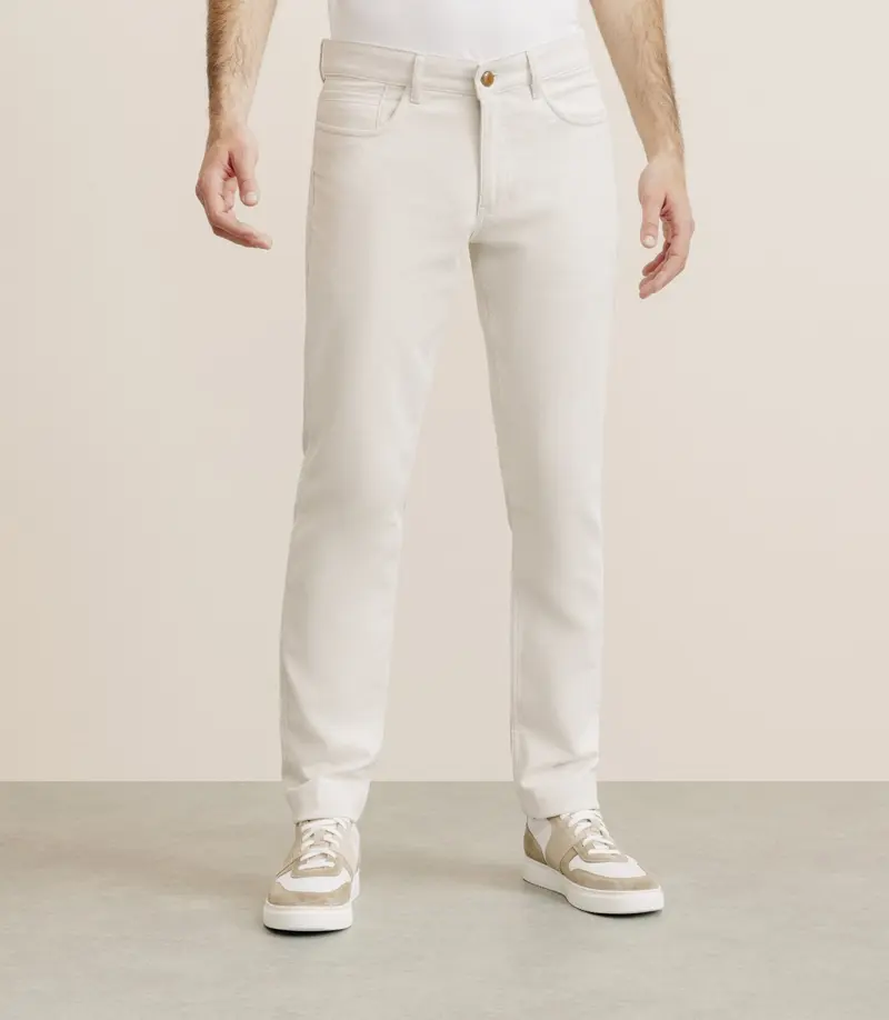 Pantalon armuré slim beige