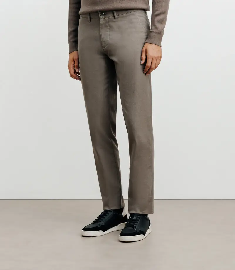 Pantalon armuré slim taupe