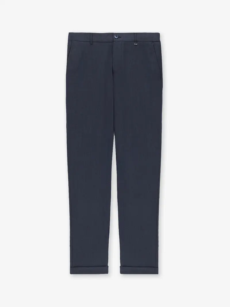 Pantalon avec taille élastique marine