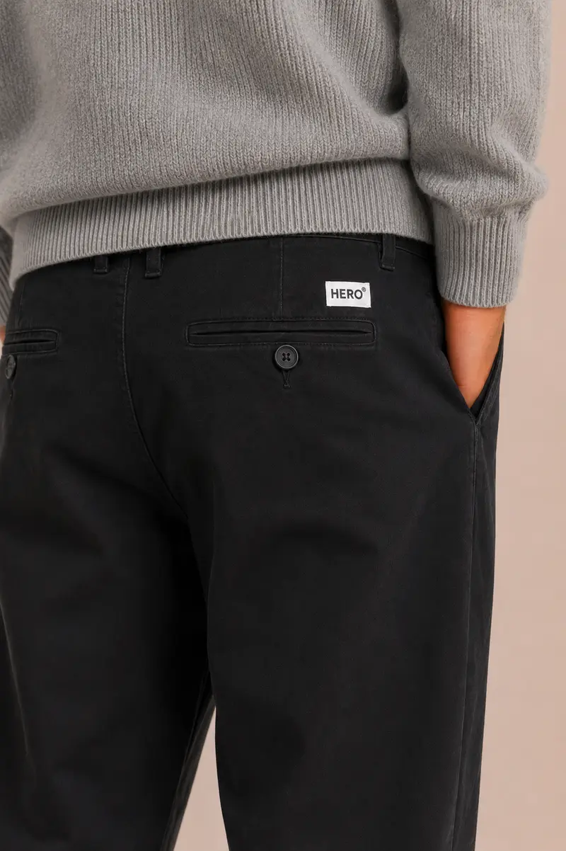 PANTALON BASIC CHINO - BLACK
