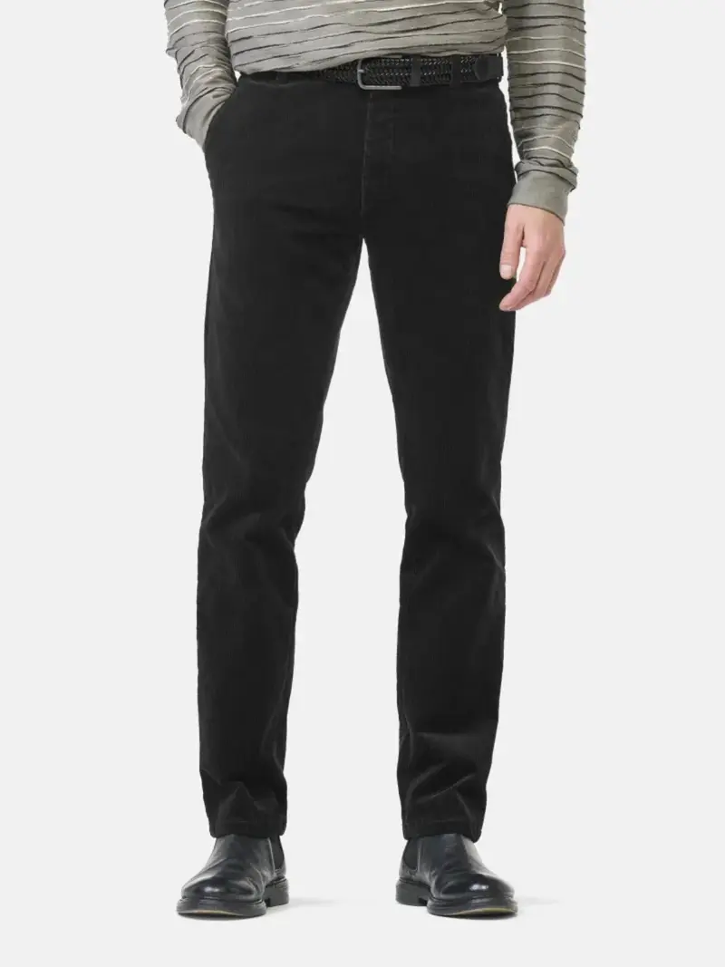 Pantalon Bonn Meyer noir en velours côtelé