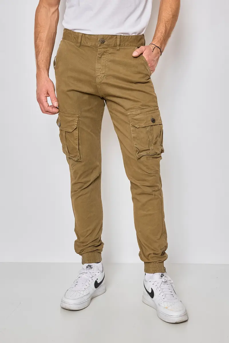 Pantalon cargo camel homme