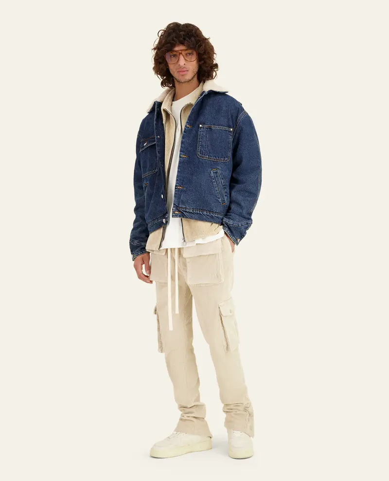 PANTALON CARGO FP VELOURS - BEIGE
