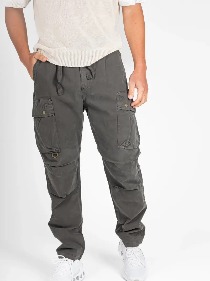 Pantalon Cargo Homme Multi-Poches Coupe Street Ajustée