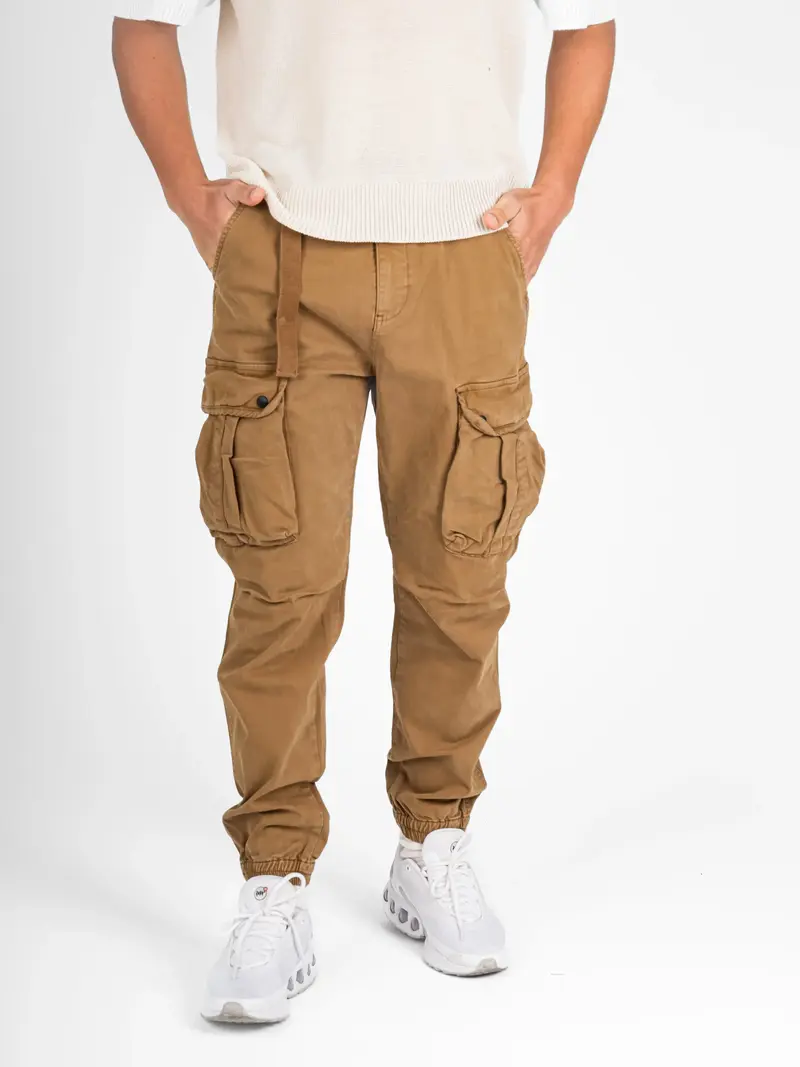 Pantalon Cargo Homme Multi-Poches elastiqué cheville