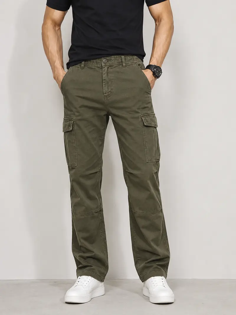 Pantalon cargo homme vert
