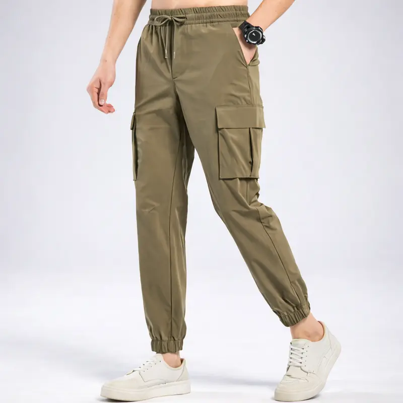 Pantalon Cargo Jogger Kaki Homme