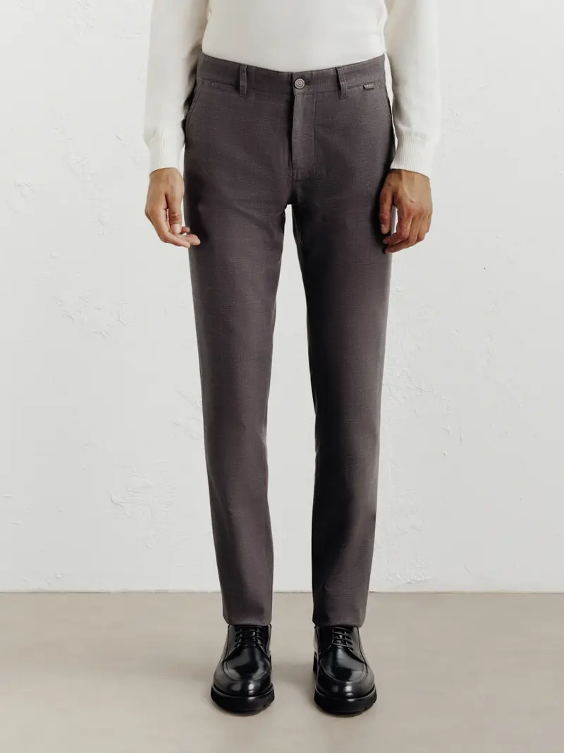 Pantalon carreaux chataigne