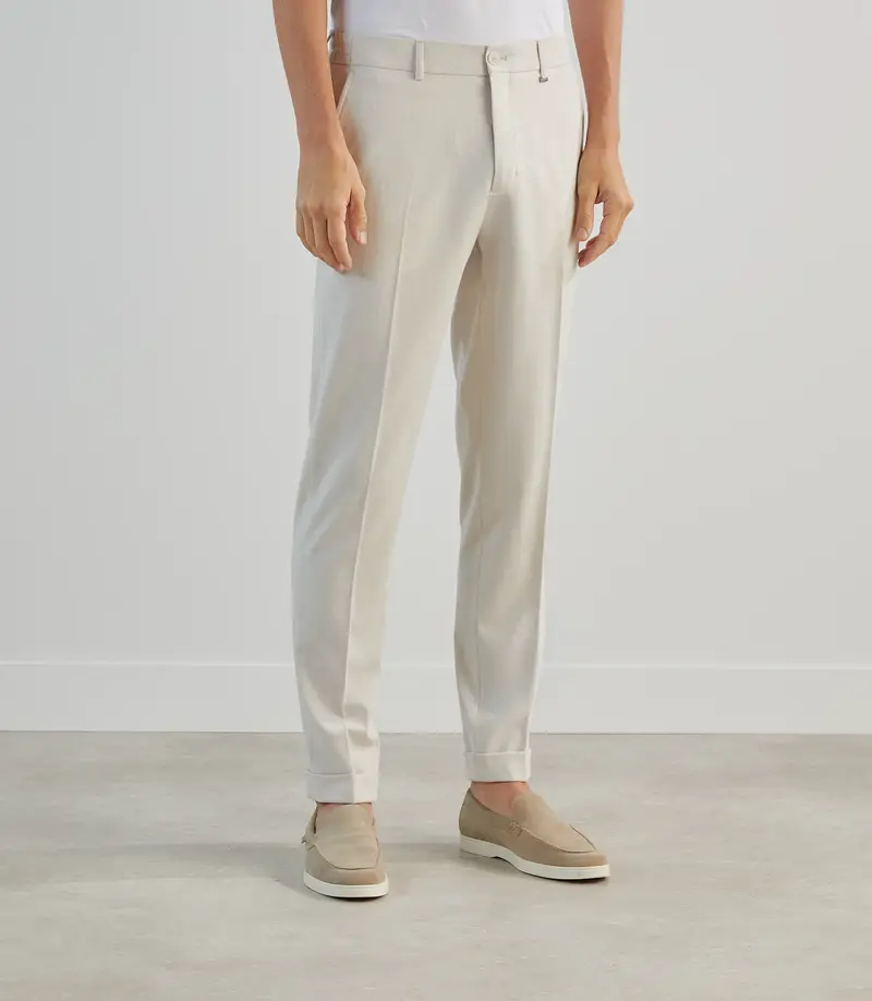 Pantalon casual écru