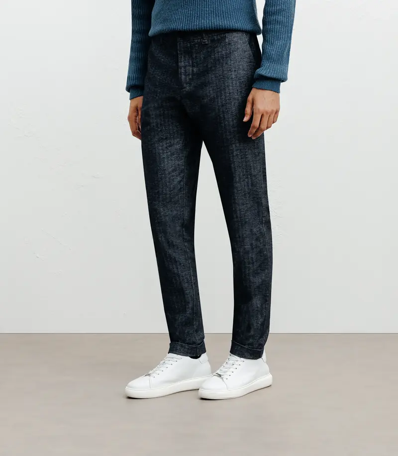 Pantalon chevron marine
