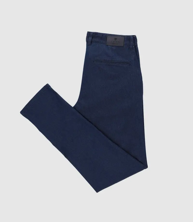 Pantalon chino armuré marine VEBI