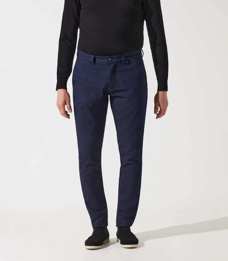 Pantalon chino armuré marine VERREBI