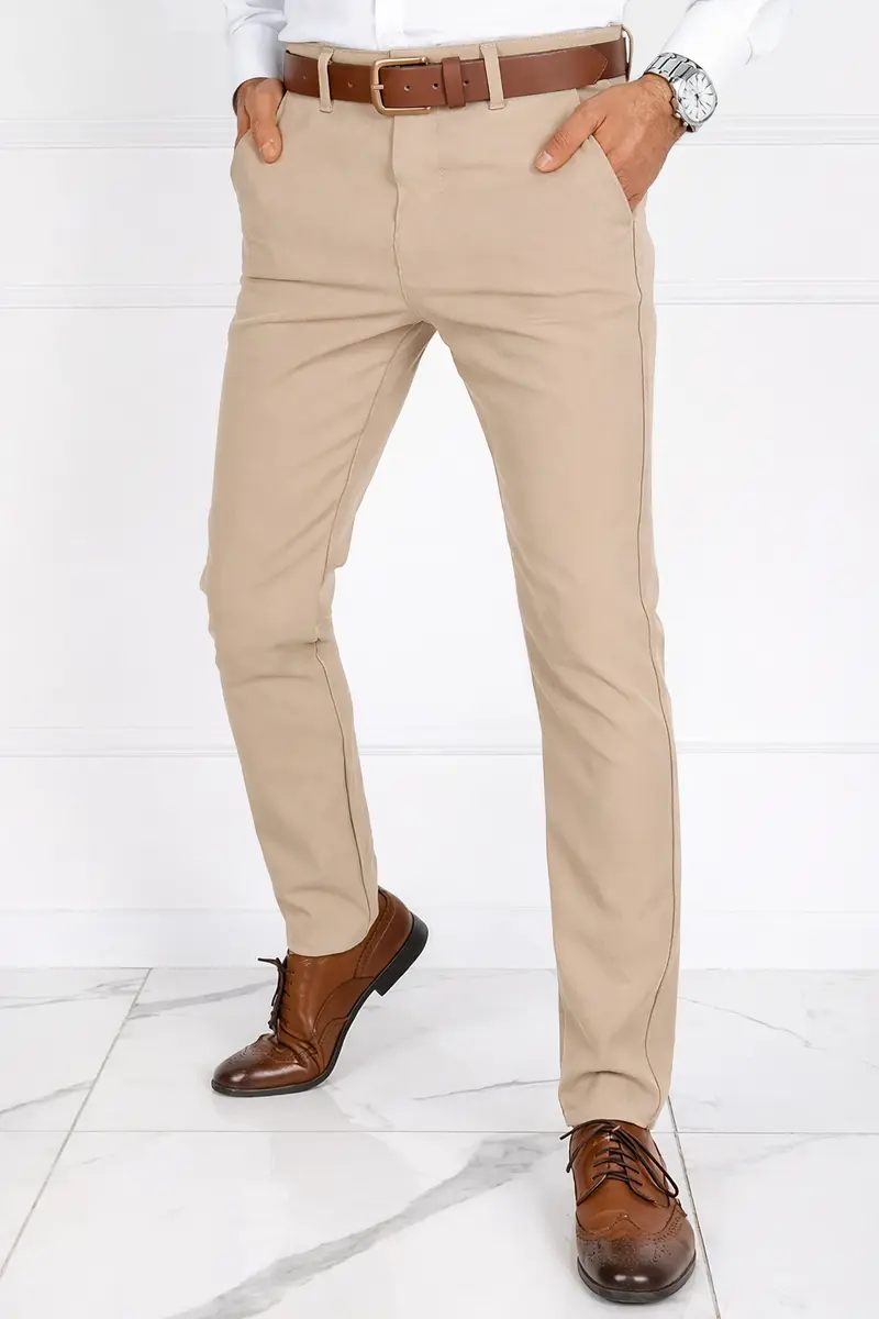 Pantalon chino beige habillé pour homme