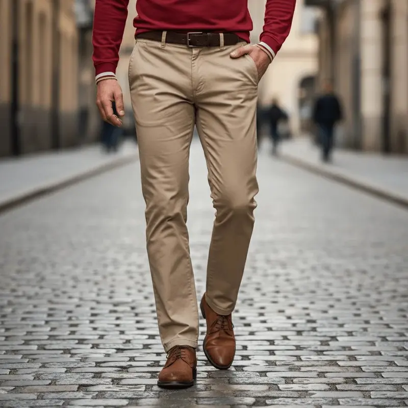 Pantalon chino beige
