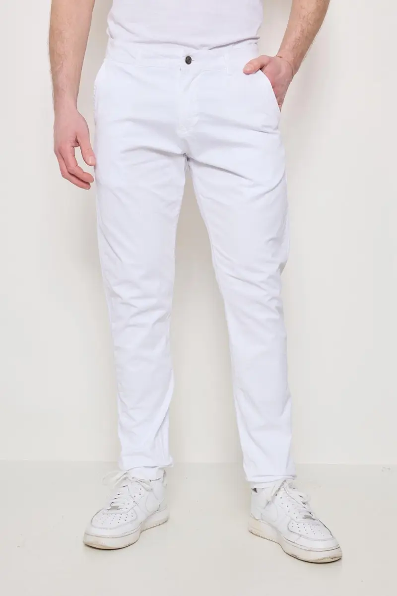 Pantalon chino blanc habillé pour homme