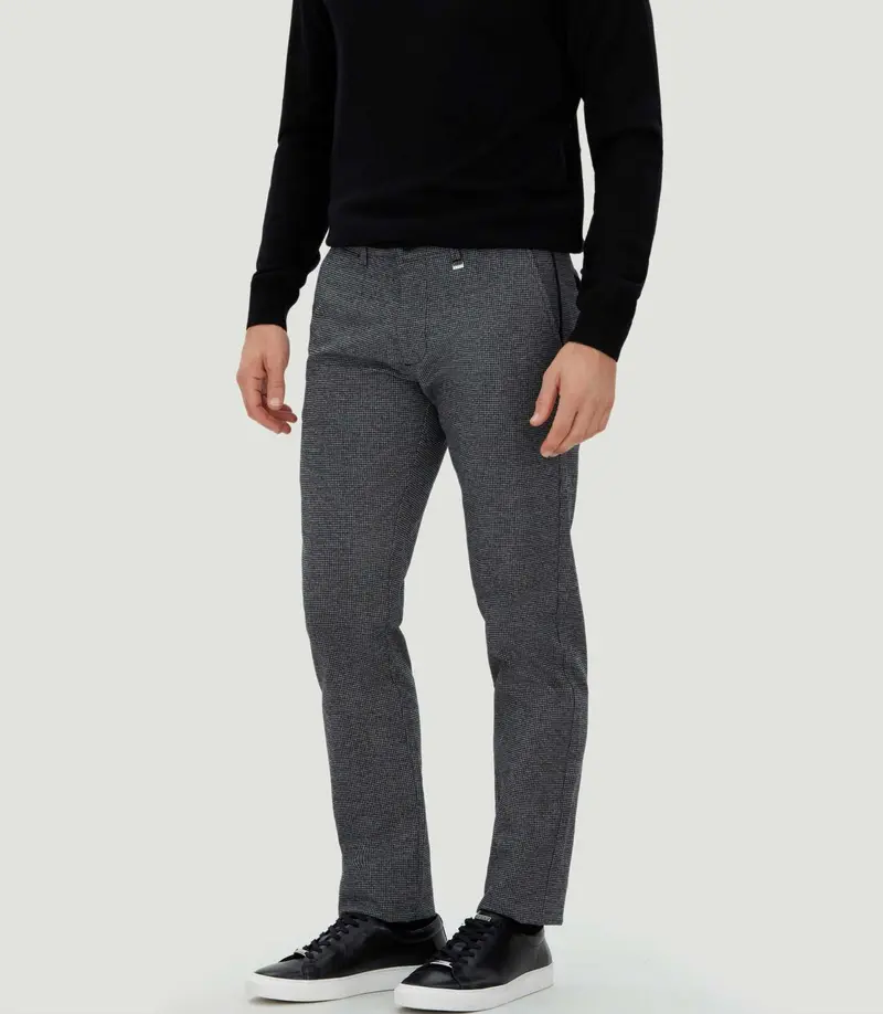 Pantalon chino esprit lainage gris "Cyrano"