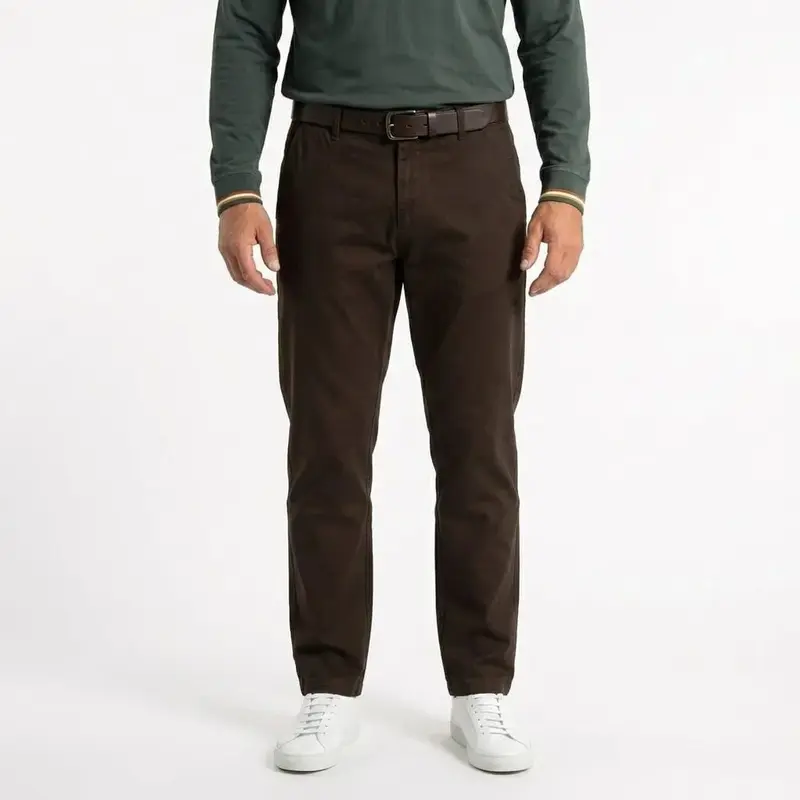 Pantalon chino marron foncé