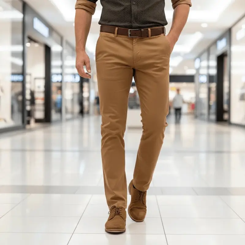 Pantalon chino marron