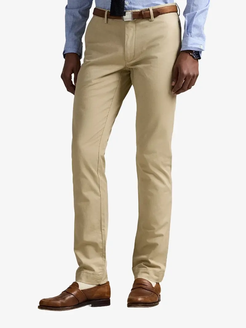 Pantalon chino Ralph Lauren beige en coton stretch