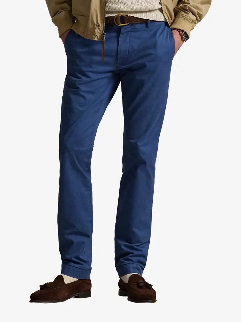 Pantalon chino Ralph Lauren marine en coton stretch