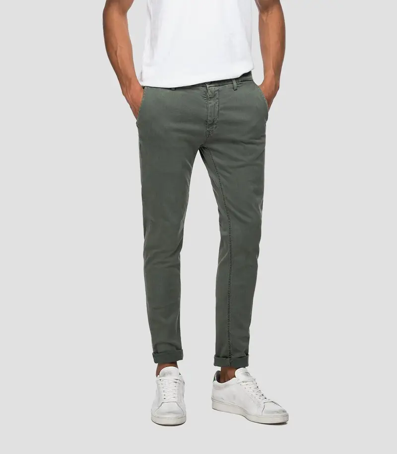 Pantalon chino Replay kaki